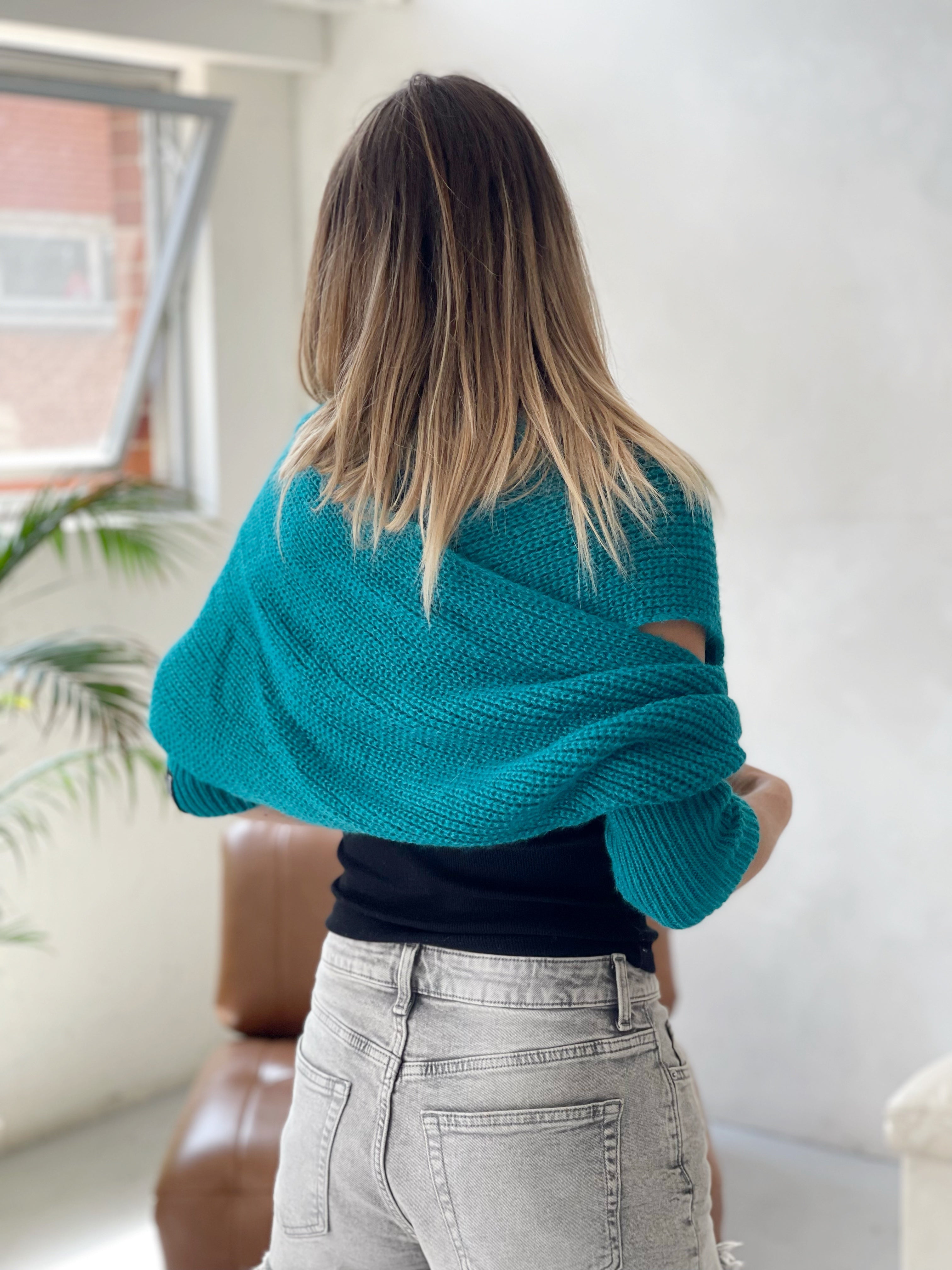 Soft brushed scarf - Teal