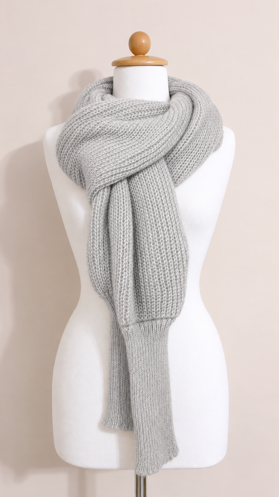 Soft brushed scarf - Light grey