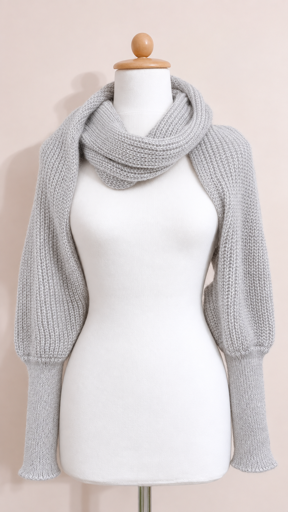 Soft brushed scarf - Light grey