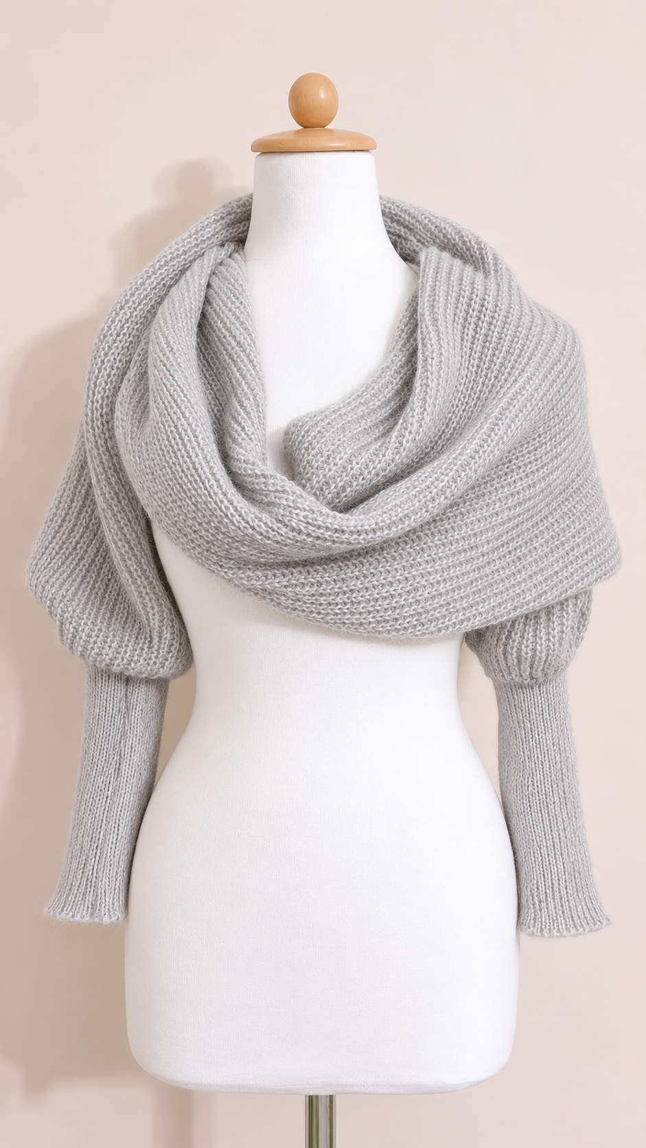 Soft brushed scarf - Light grey