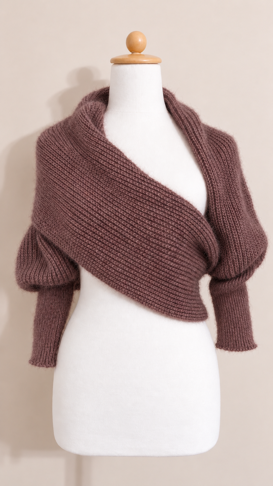 Soft brushed scarf - Plum Brown