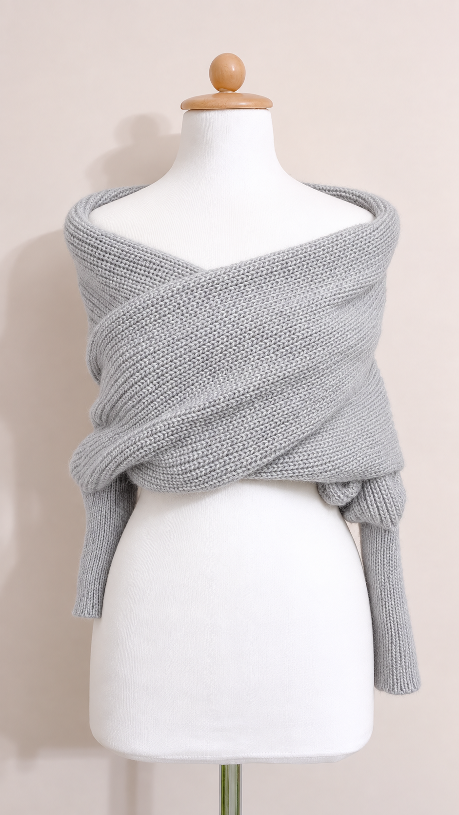 Soft brushed scarf - Light grey