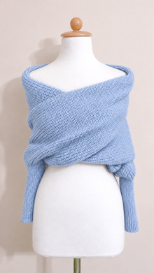 Soft brushed scarf - Sky blue