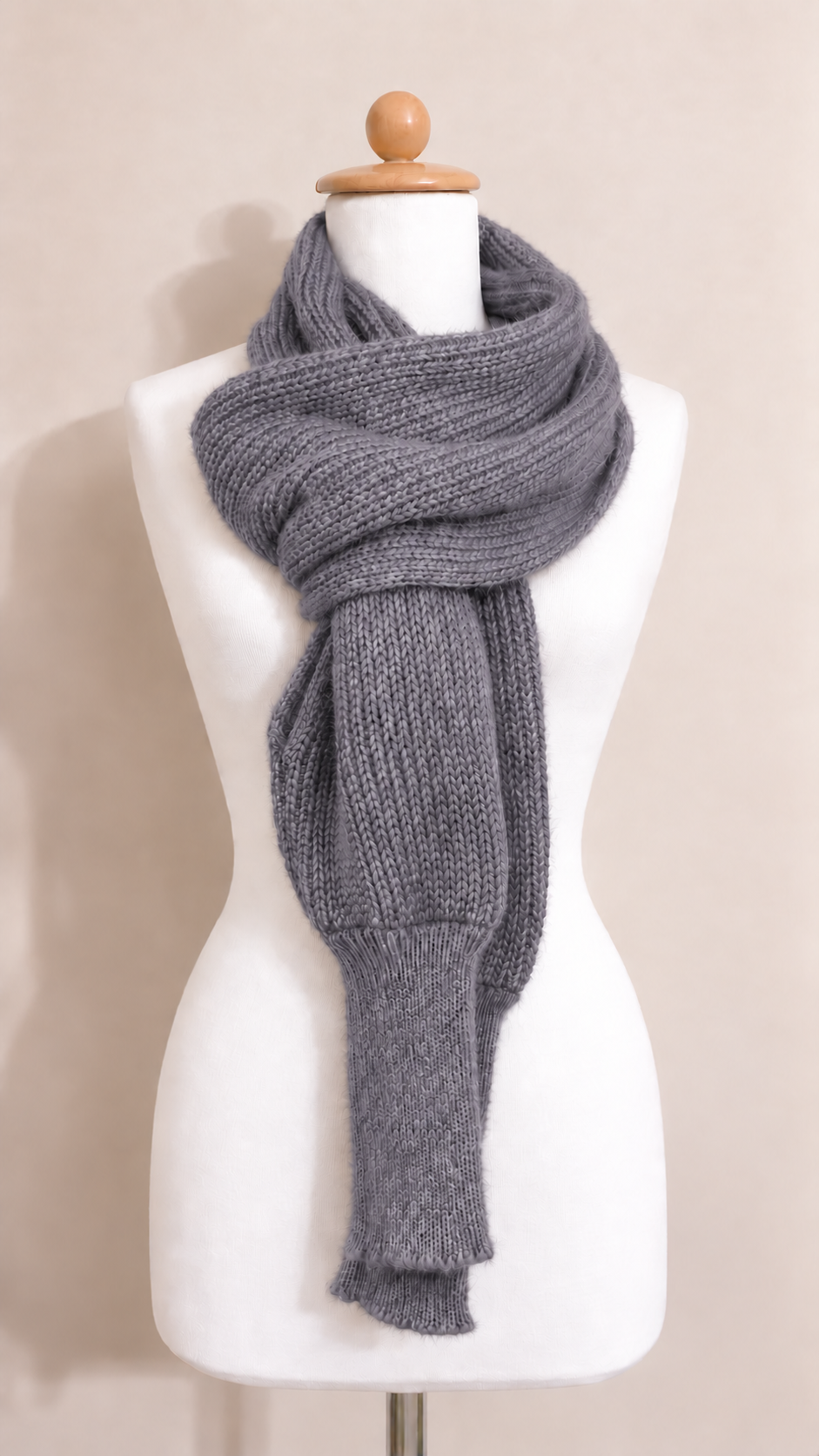 Soft brushed scarf - Dark grey