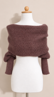 Soft brushed scarf - Plum Brown