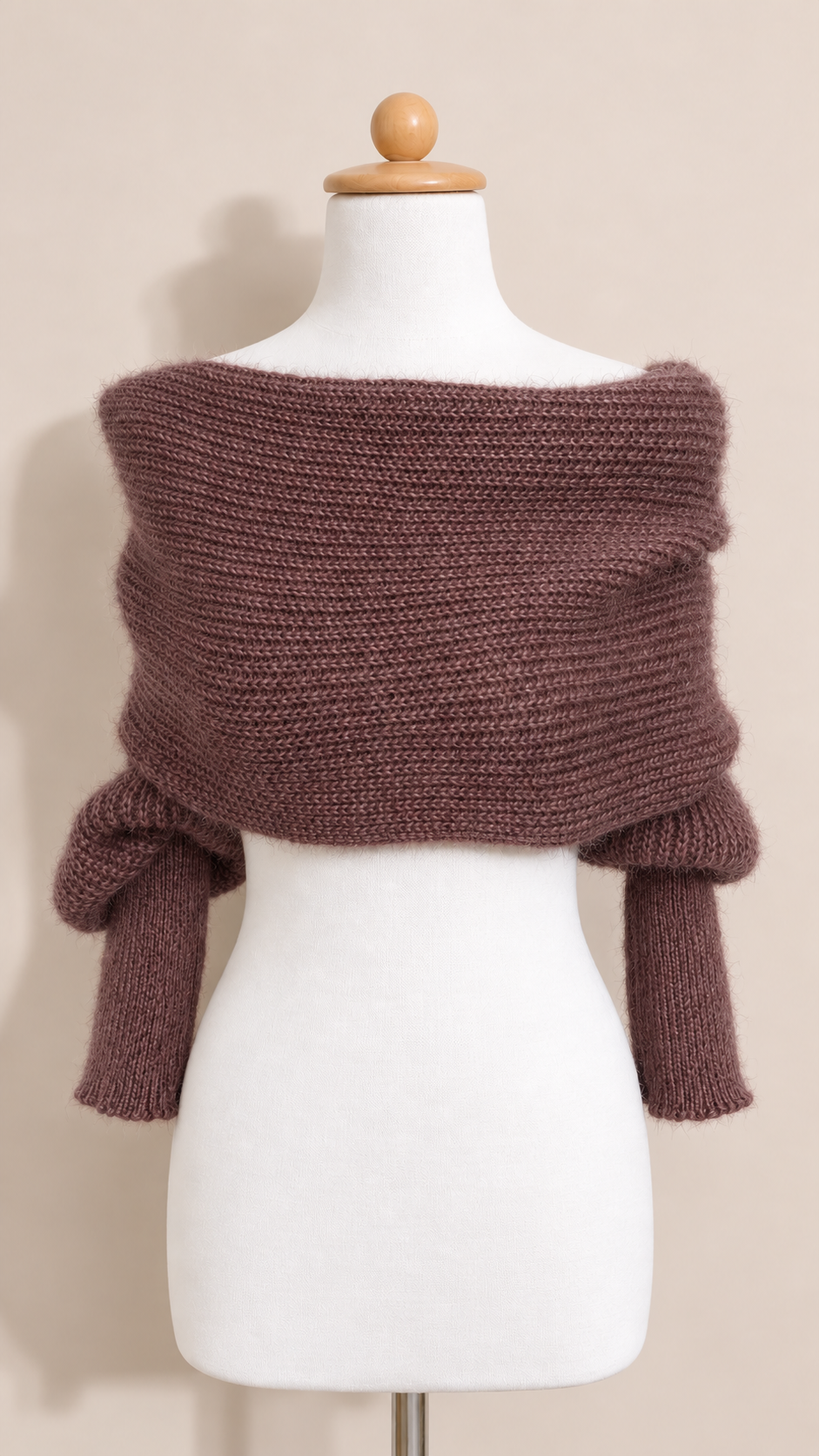 Soft brushed scarf - Plum Brown
