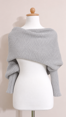 Soft brushed scarf - Light grey