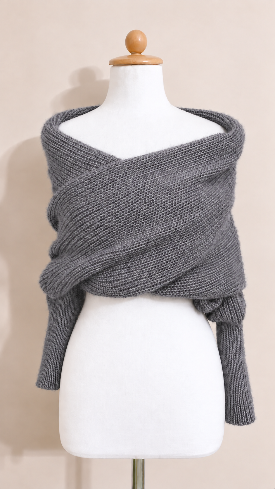 Soft brushed scarf - Dark grey