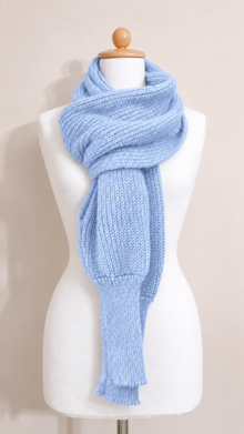 Soft brushed scarf - Sky blue