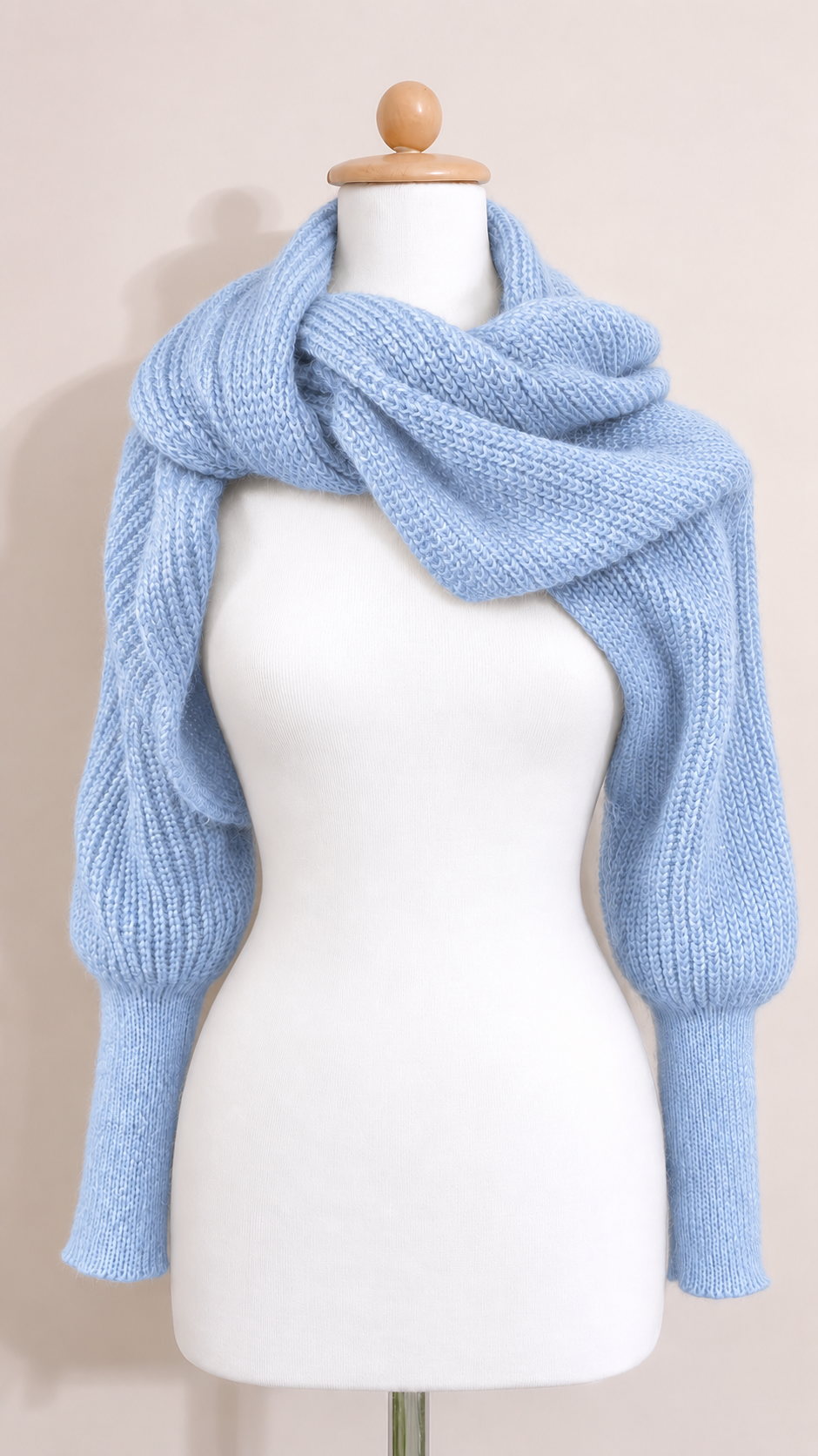 Soft brushed scarf - Sky blue