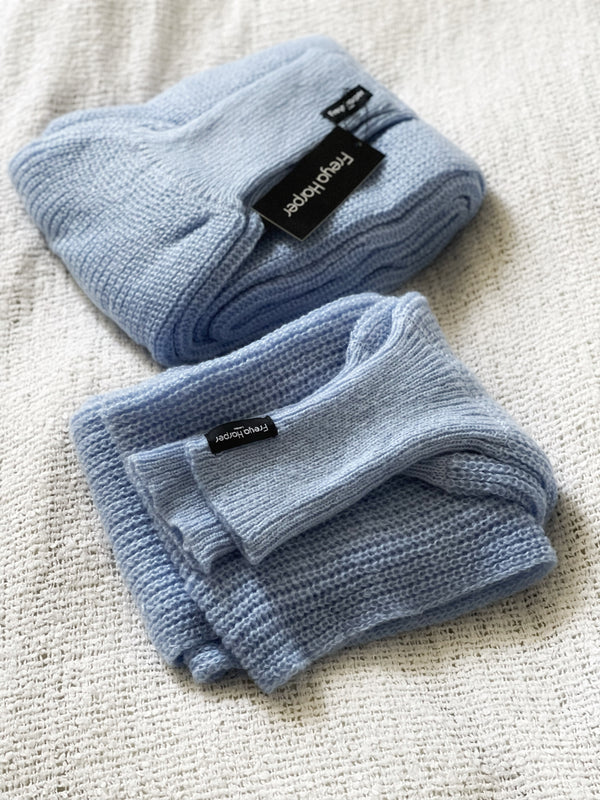 Soft brushed scarf - sky blue