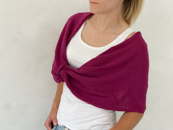 Infinity Knot Shawl - aubergine