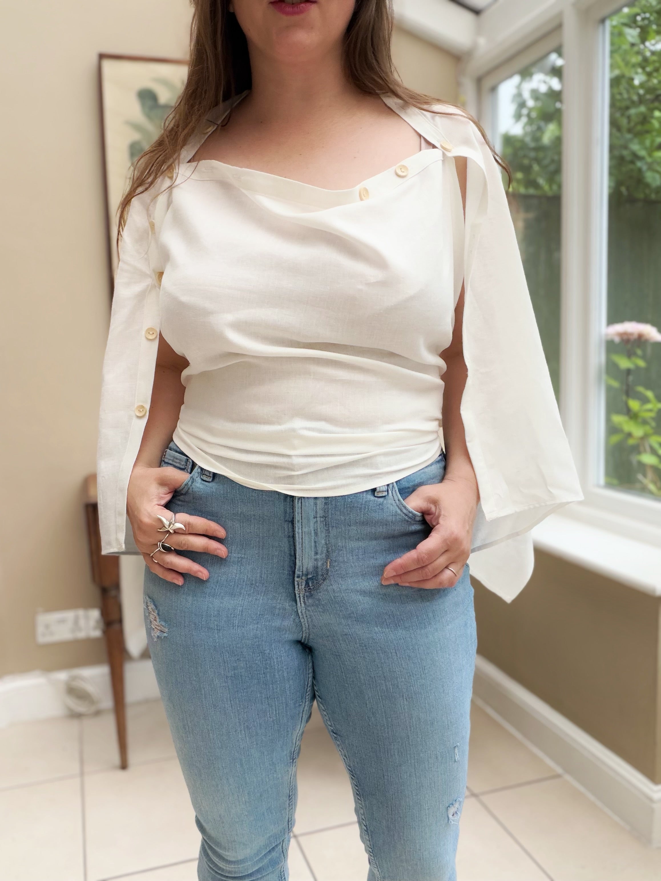 PRE-ORDER - Lumina scarf - Ivory white