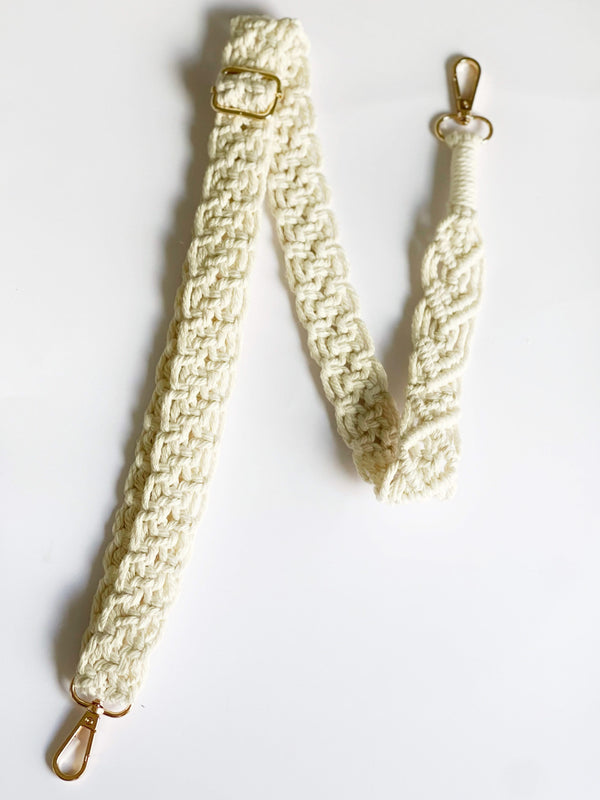 Natural white Shoulder strap