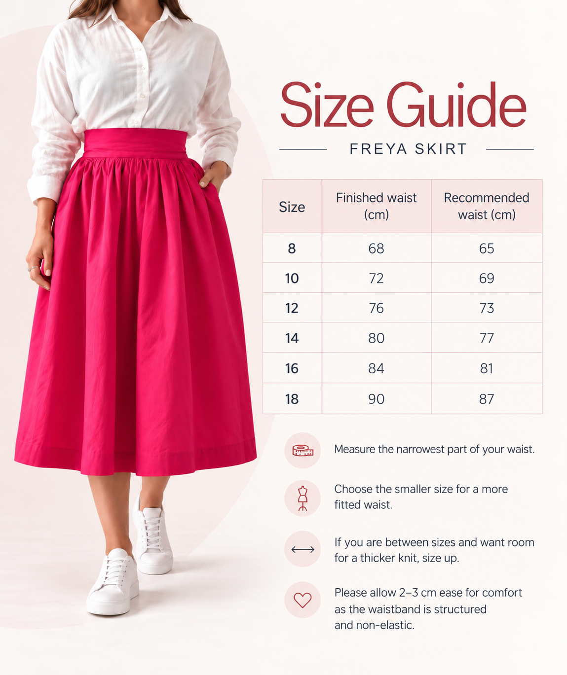 Freya Skirt size guide