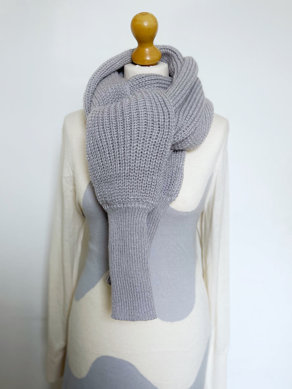Soft brushed scarf - Light grey