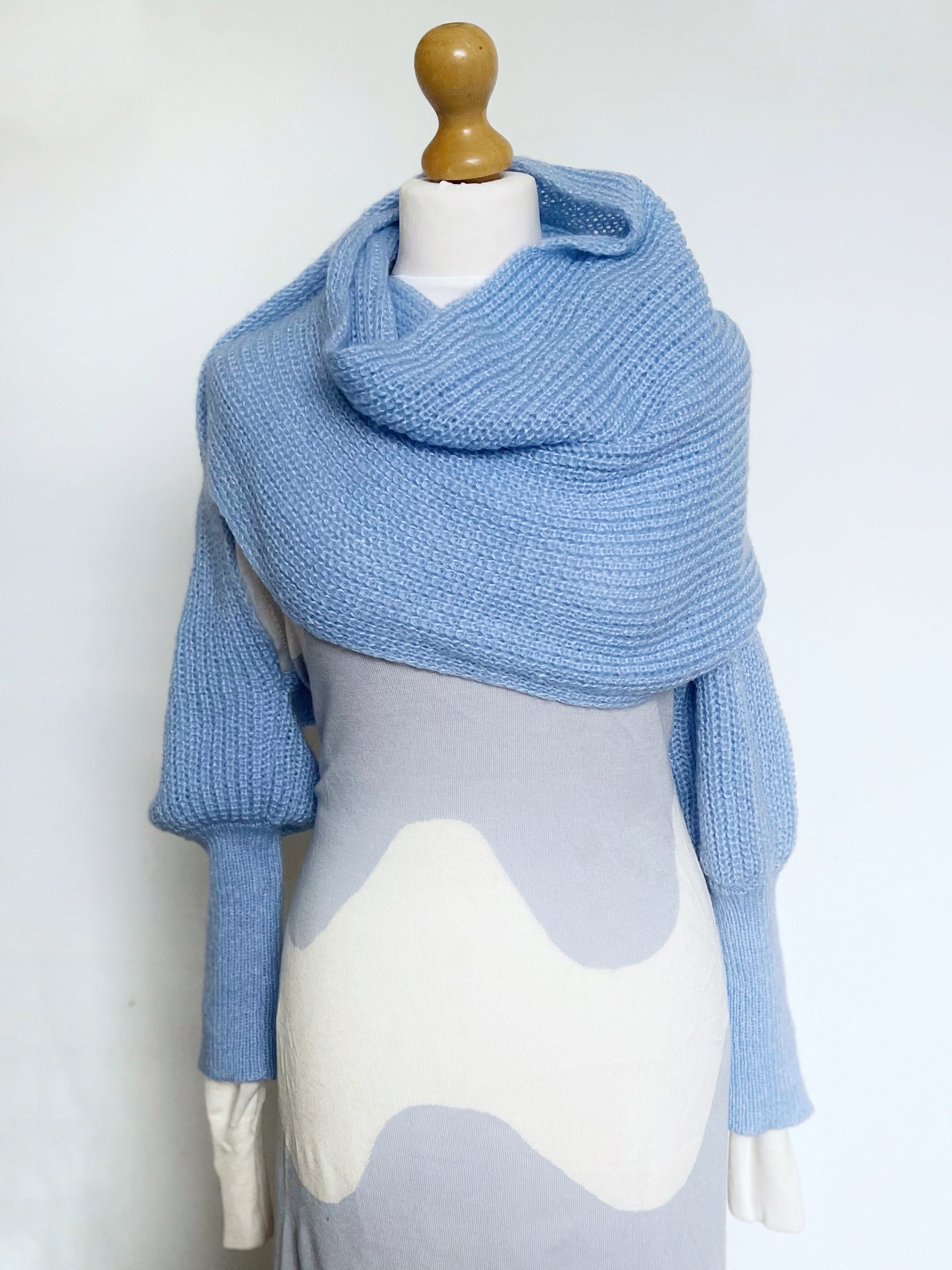 Soft brushed scarf - Sky blue