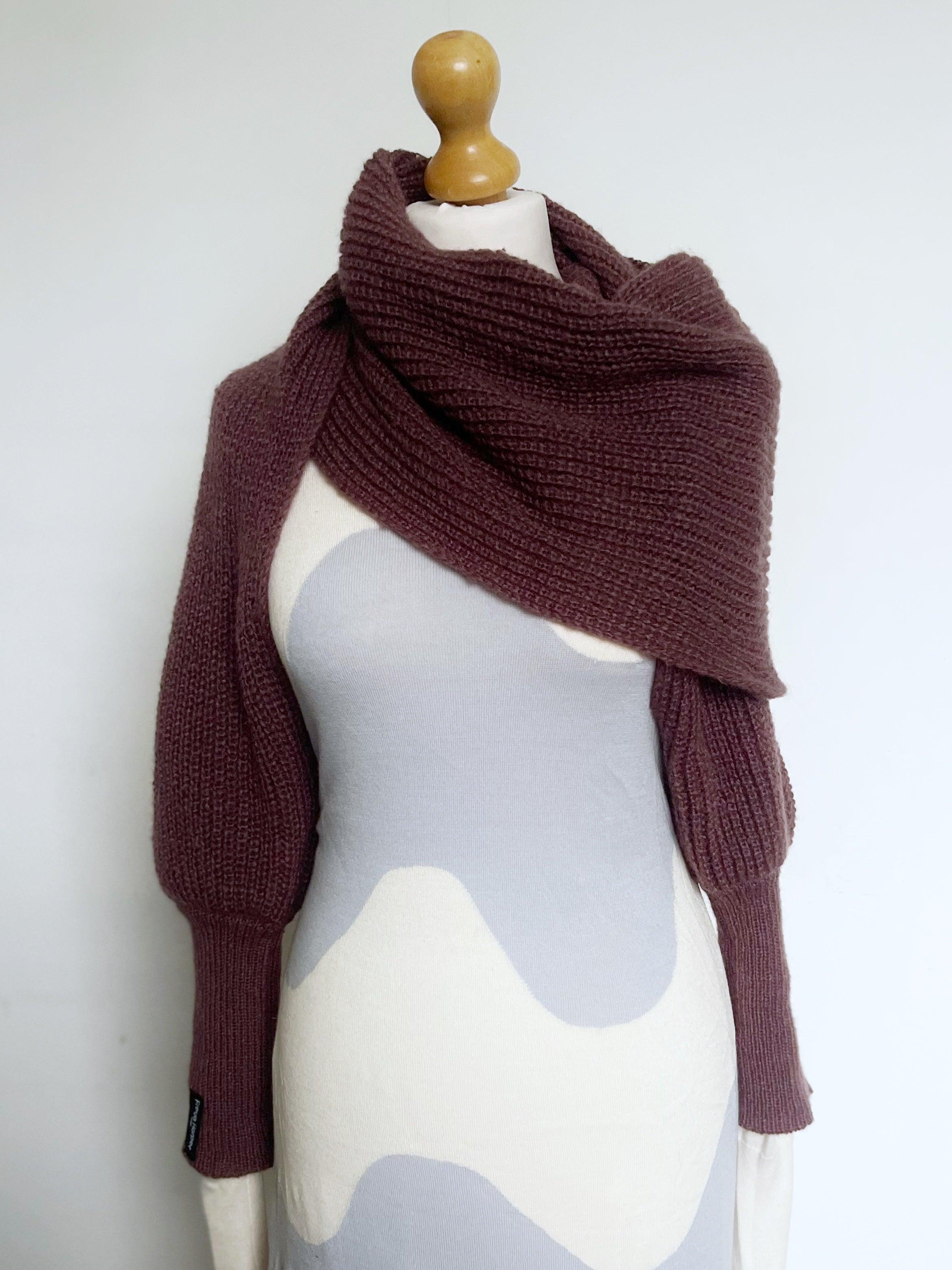 Soft brushed scarf - Brown