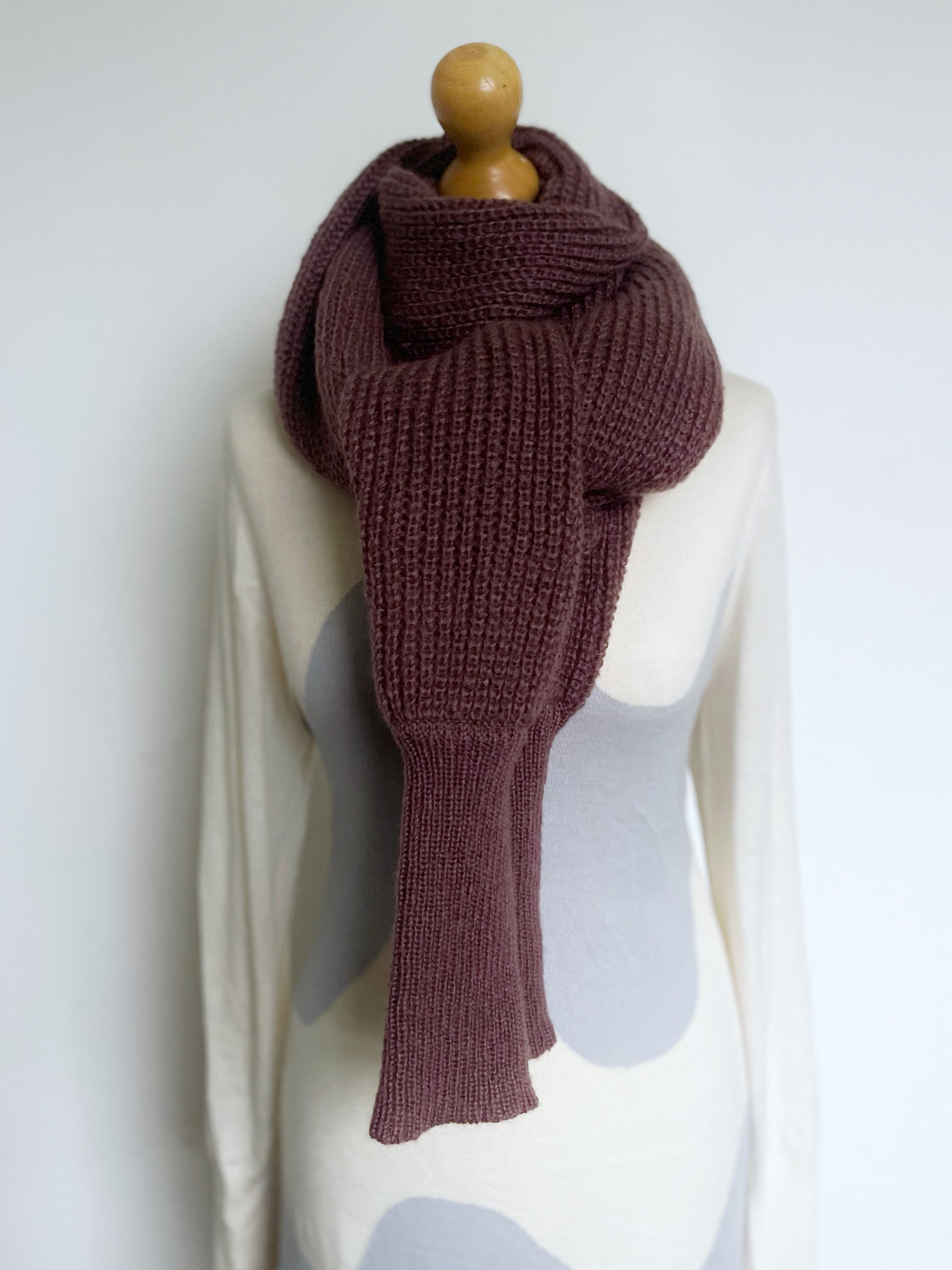 Soft brushed scarf - Brown