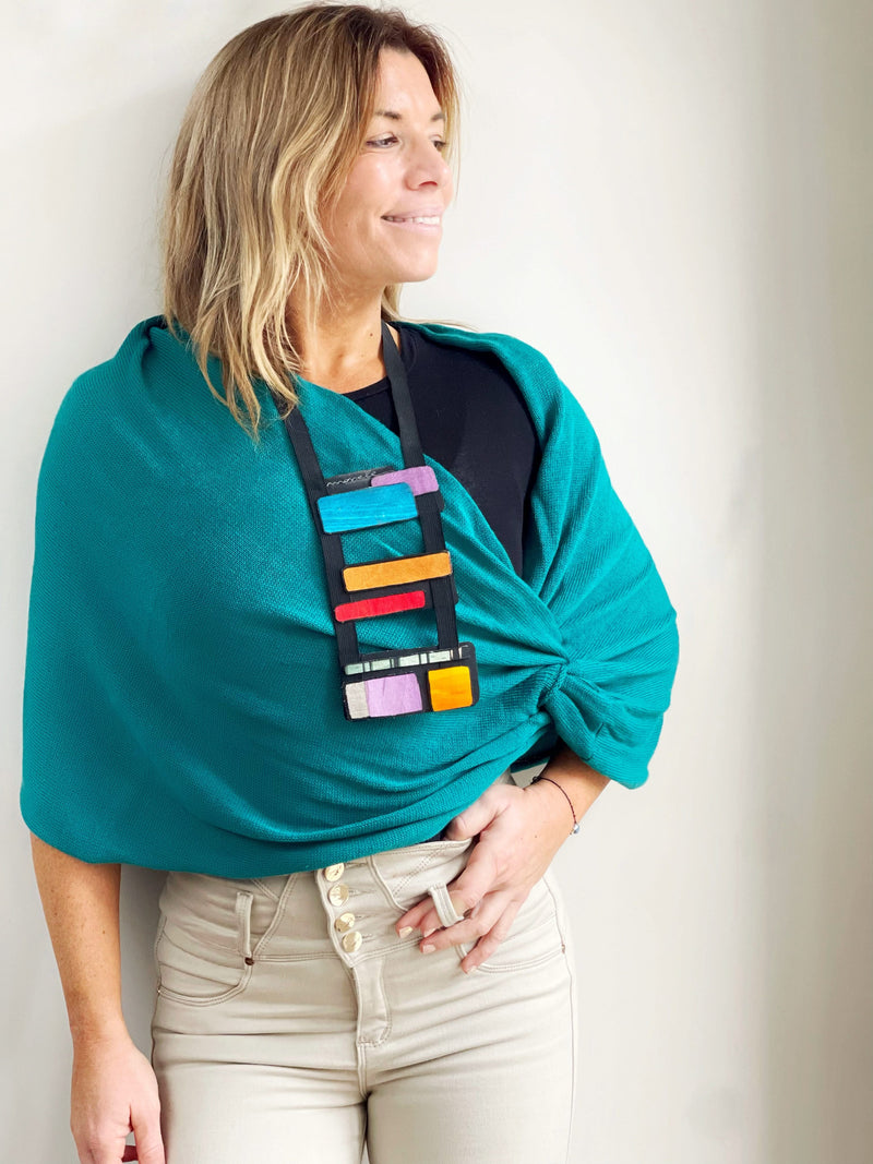 Infinity Knot Shawl - Teal