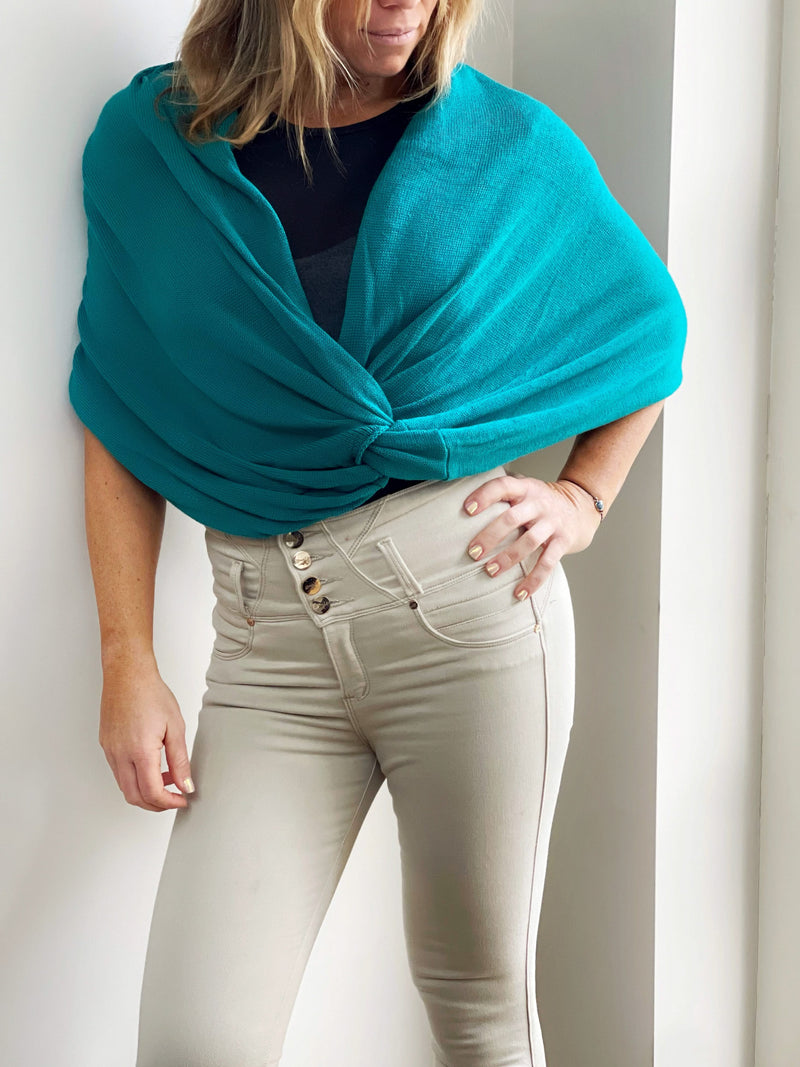 Infinity Knot Shawl - Teal