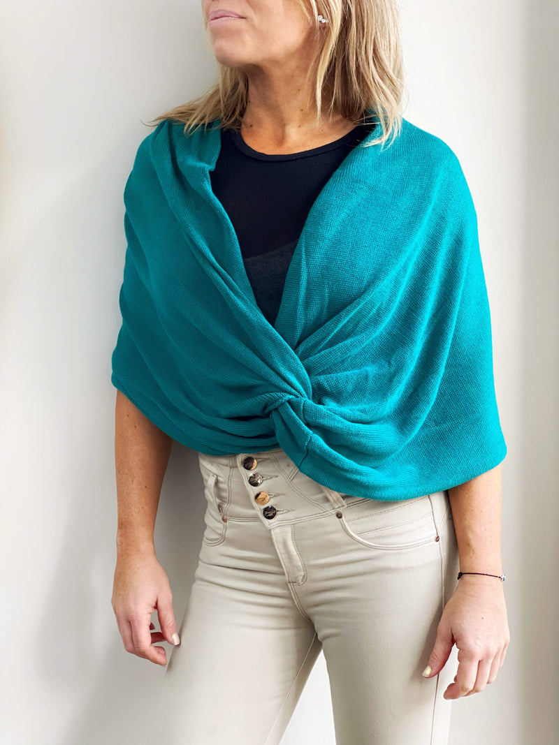Infinity Knot Shawl - Teal