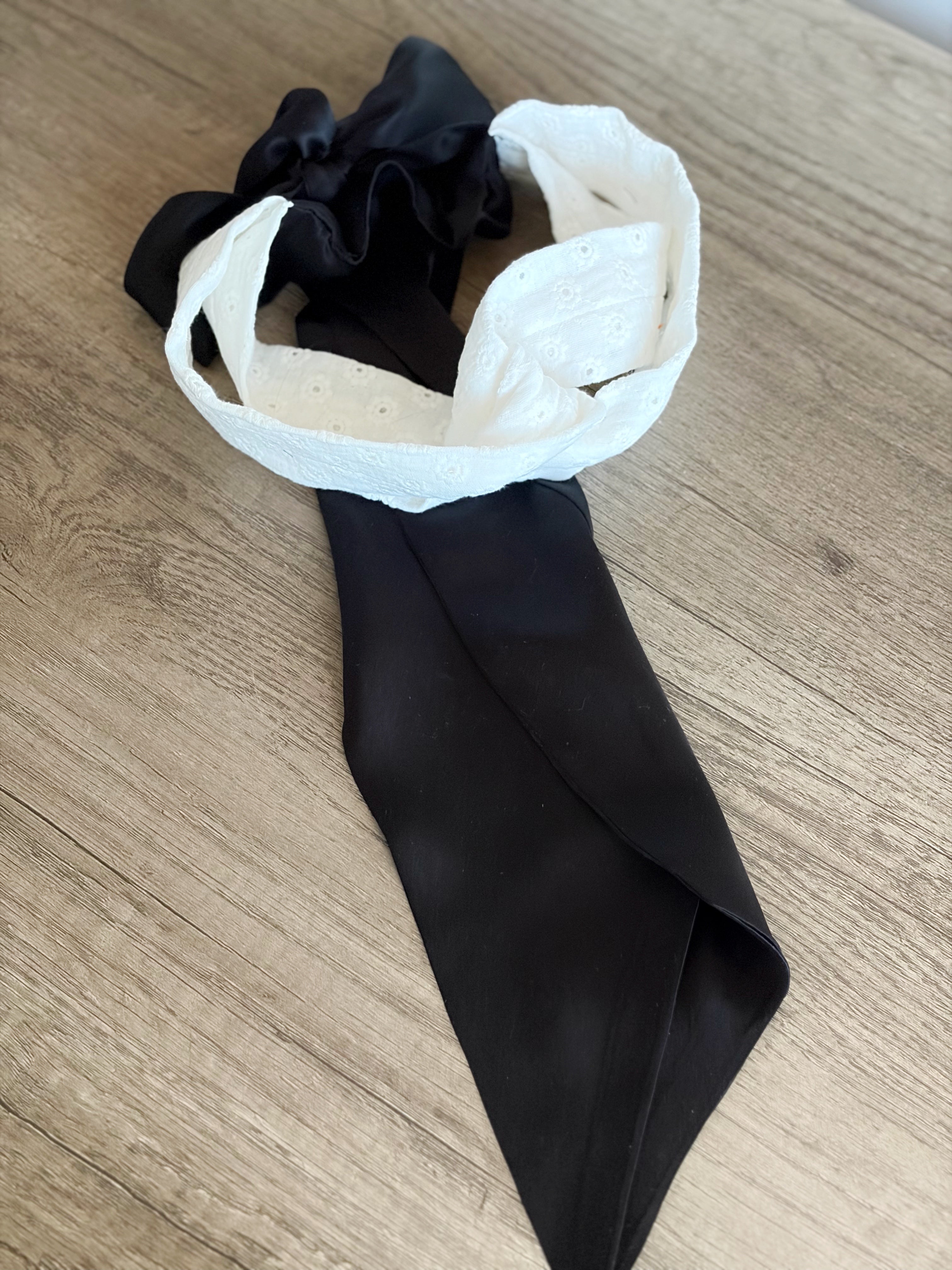 Silk bow headband - Ivory