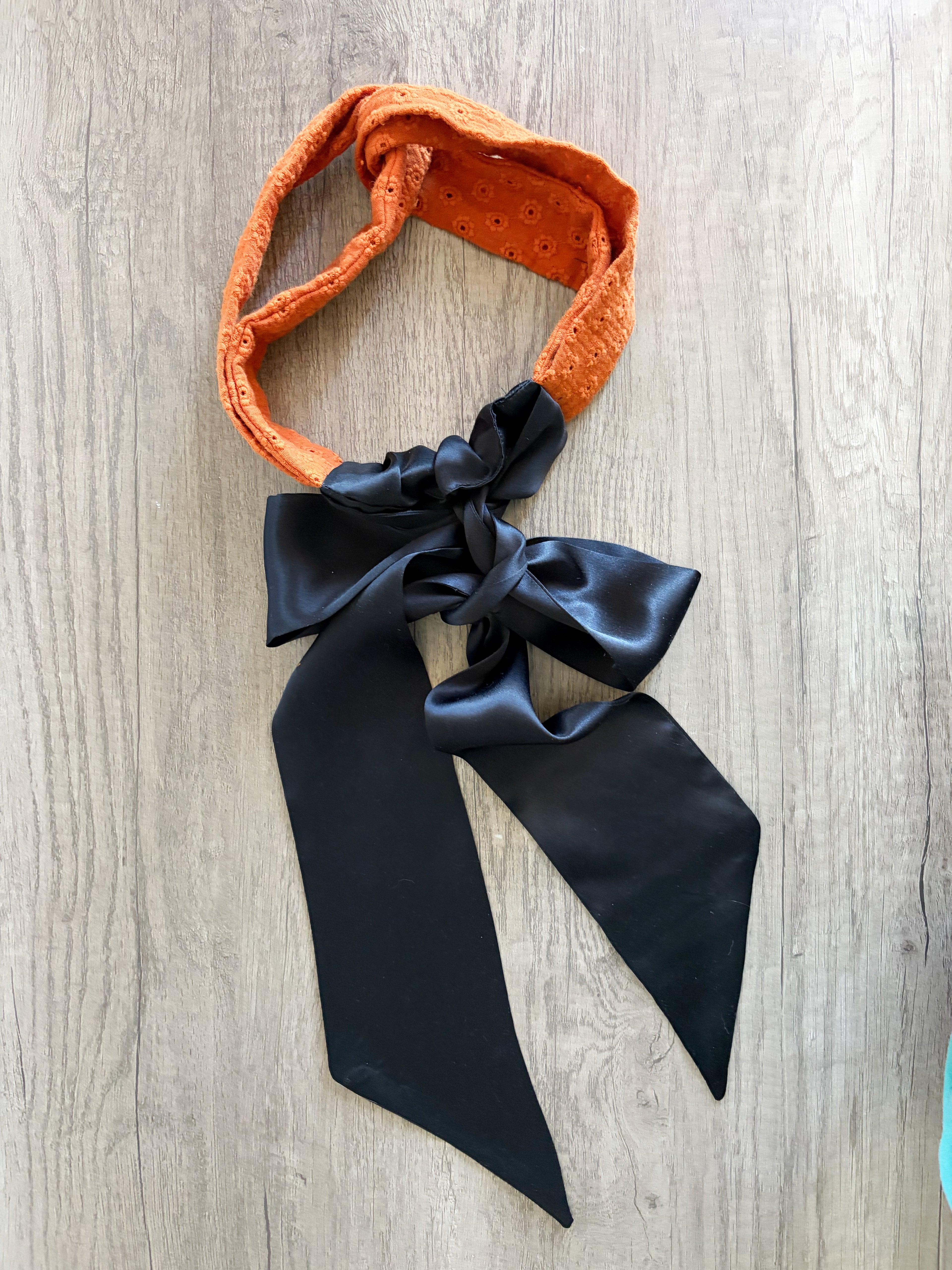 Silk bow headband - Cinnamon
