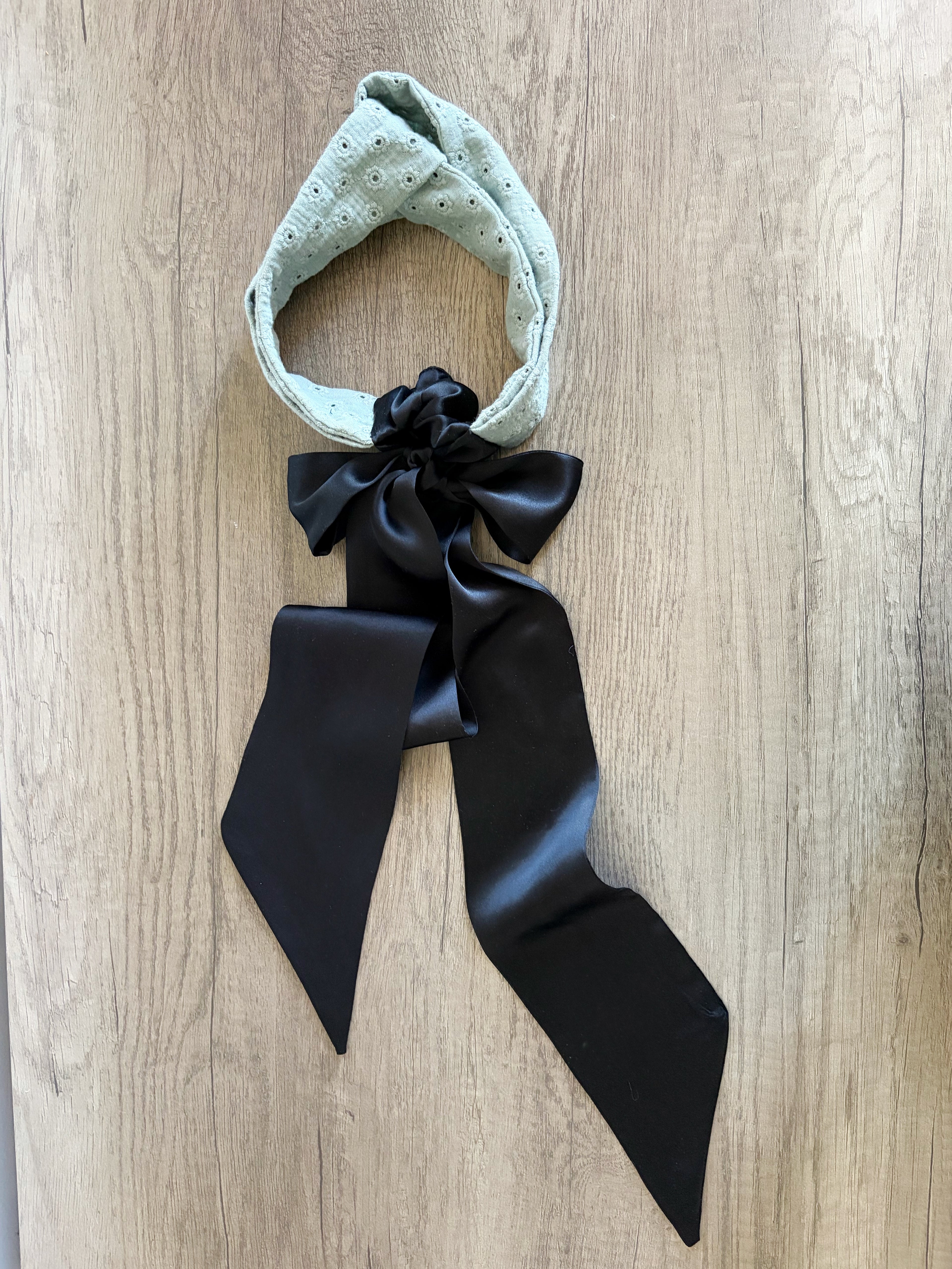Silk bow headband - Sage