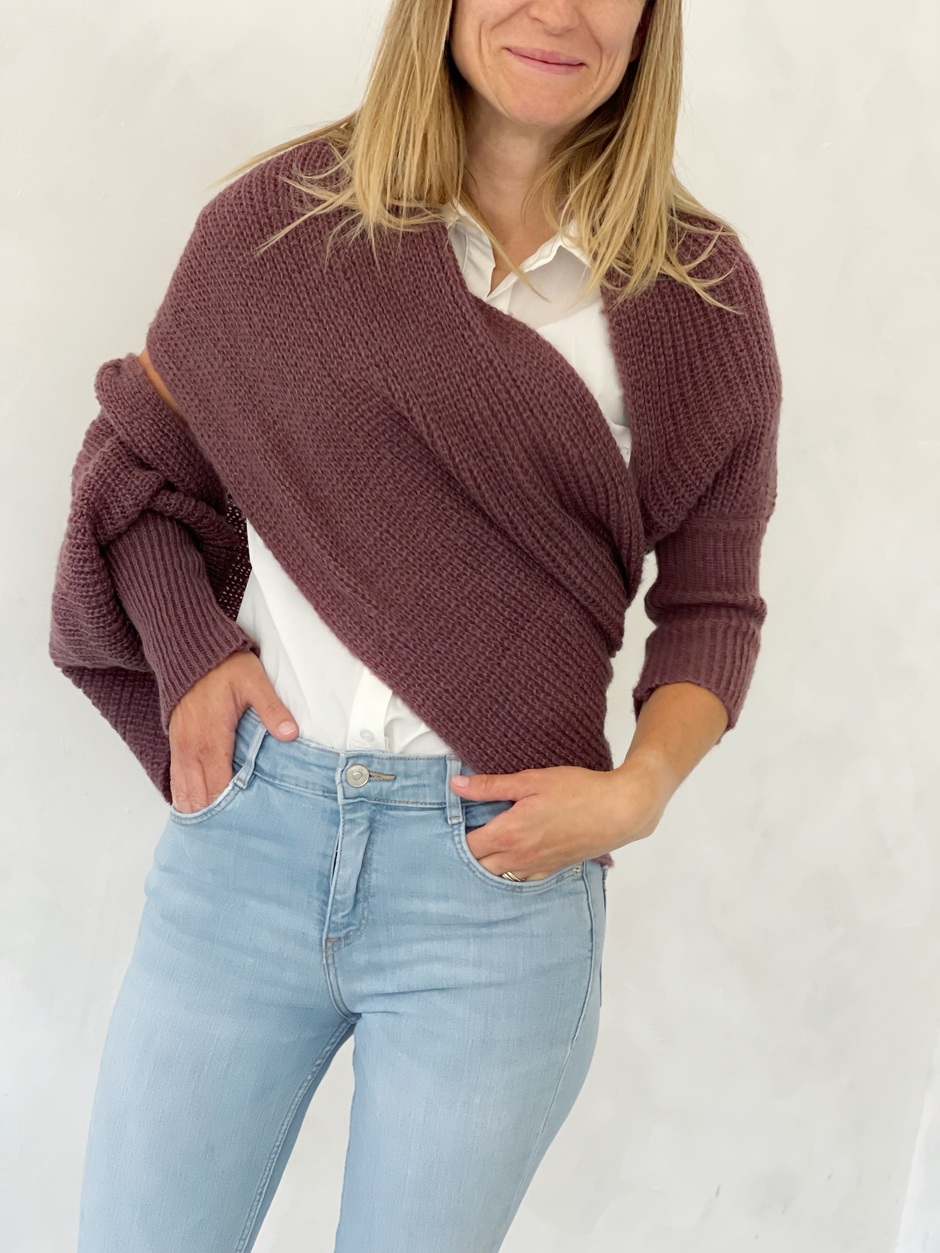Soft brushed scarf - Brown
