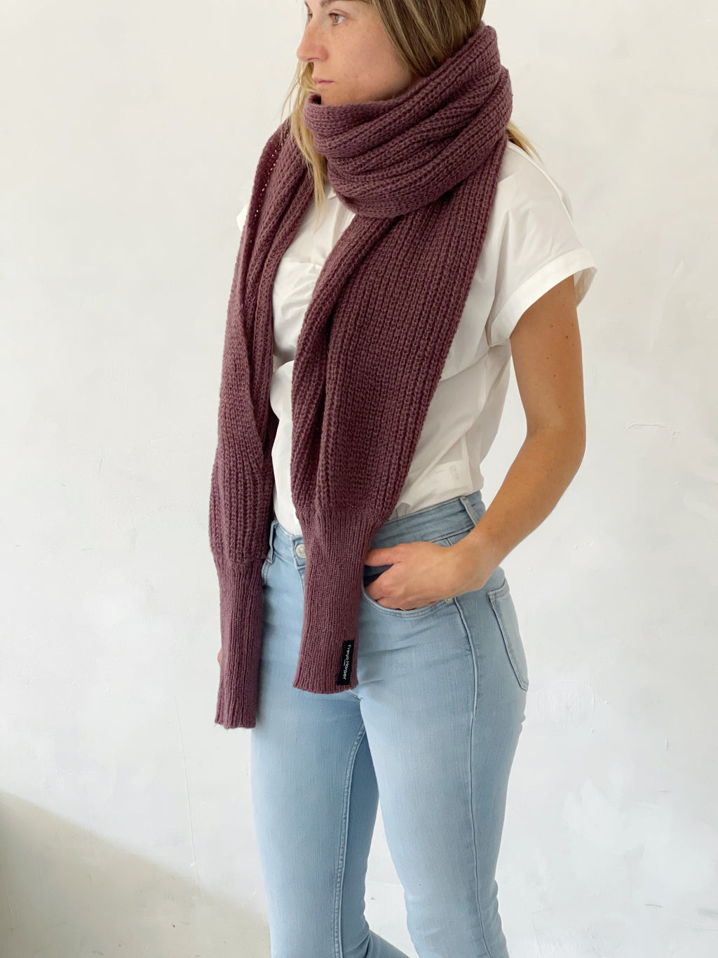 Soft brushed scarf - Brown