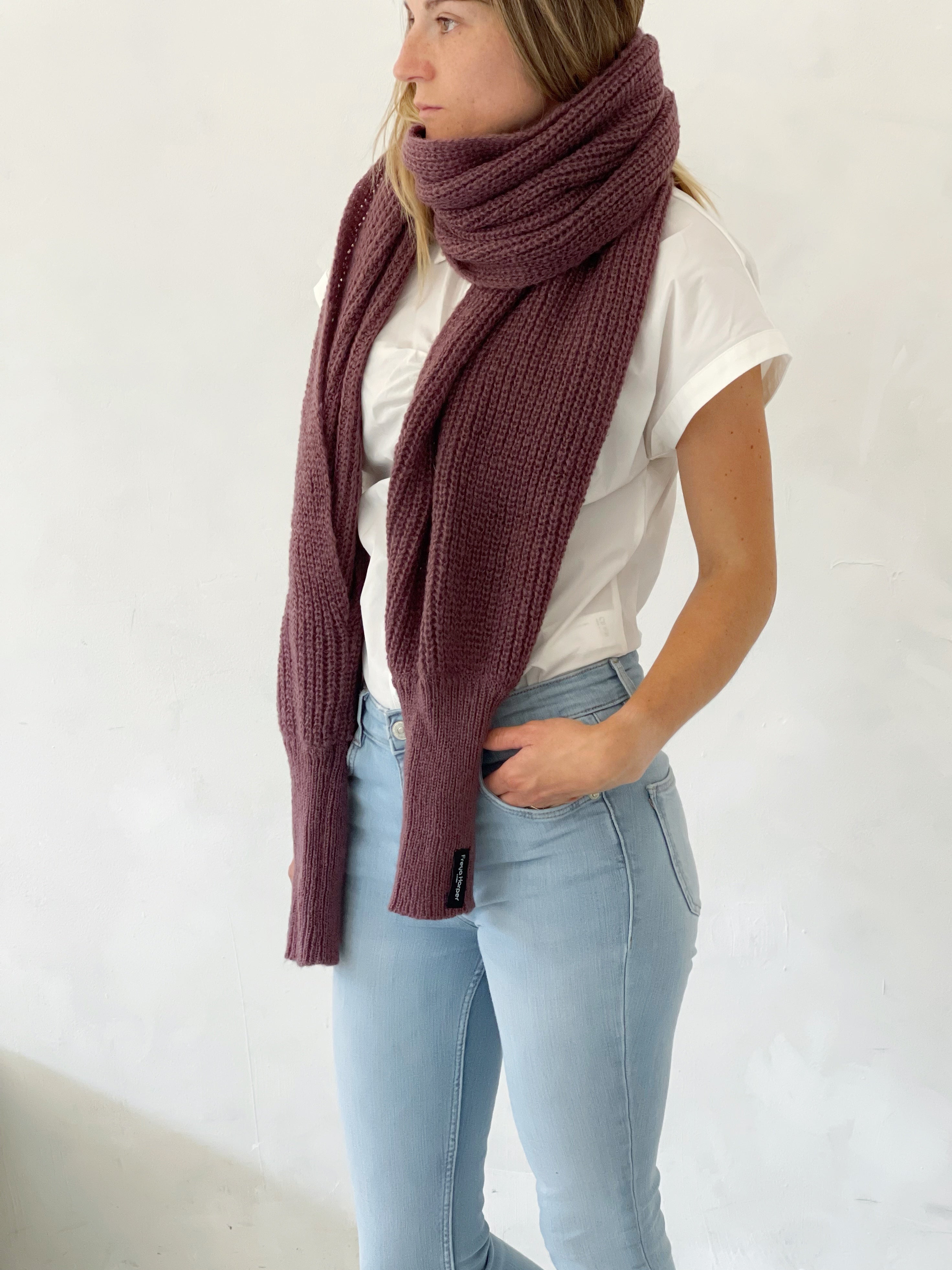 Soft brushed scarf - Brown