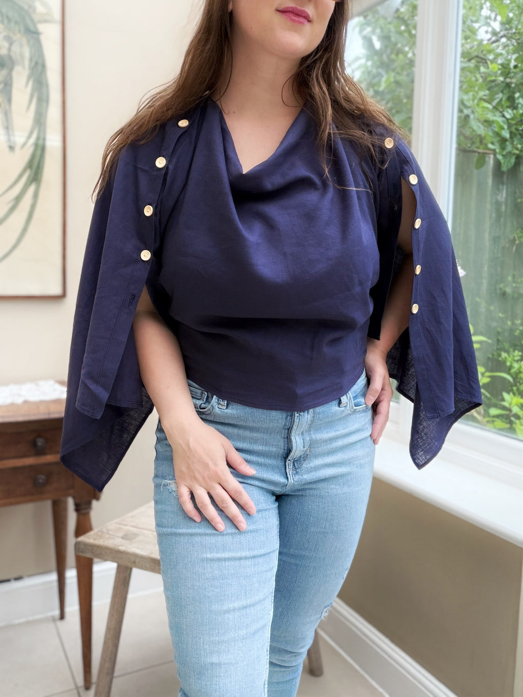 PRE-ORDER - Lumina scarf - Dark blue