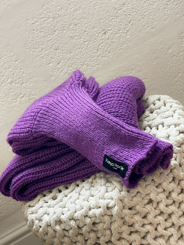 Soft brushed scarf - purple