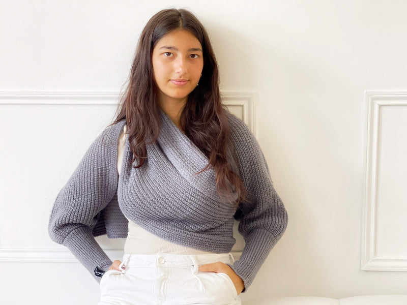 Soft brushed scarf - grey