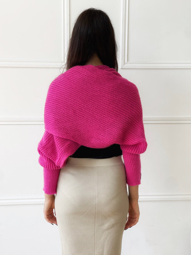 Soft brushed scarf - dark pink