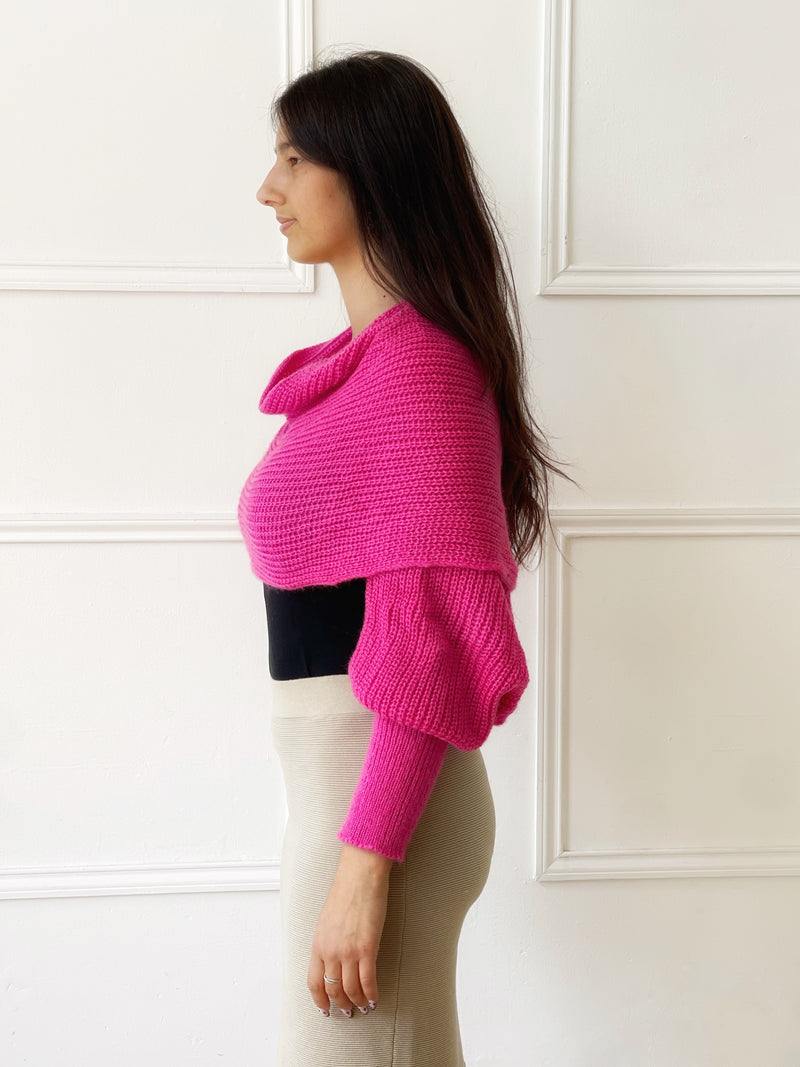 Soft brushed scarf - dark pink