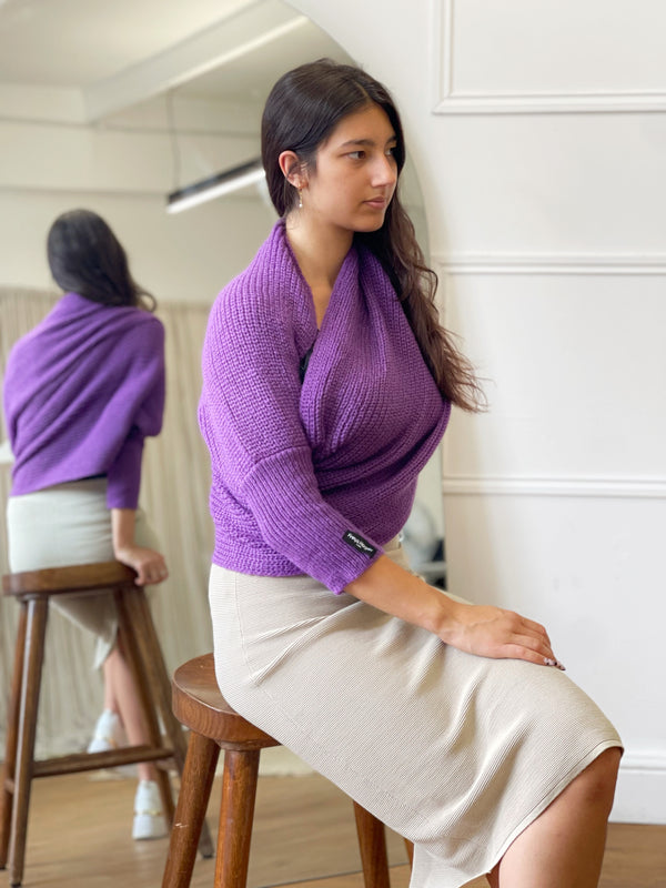 Soft brushed scarf - purple