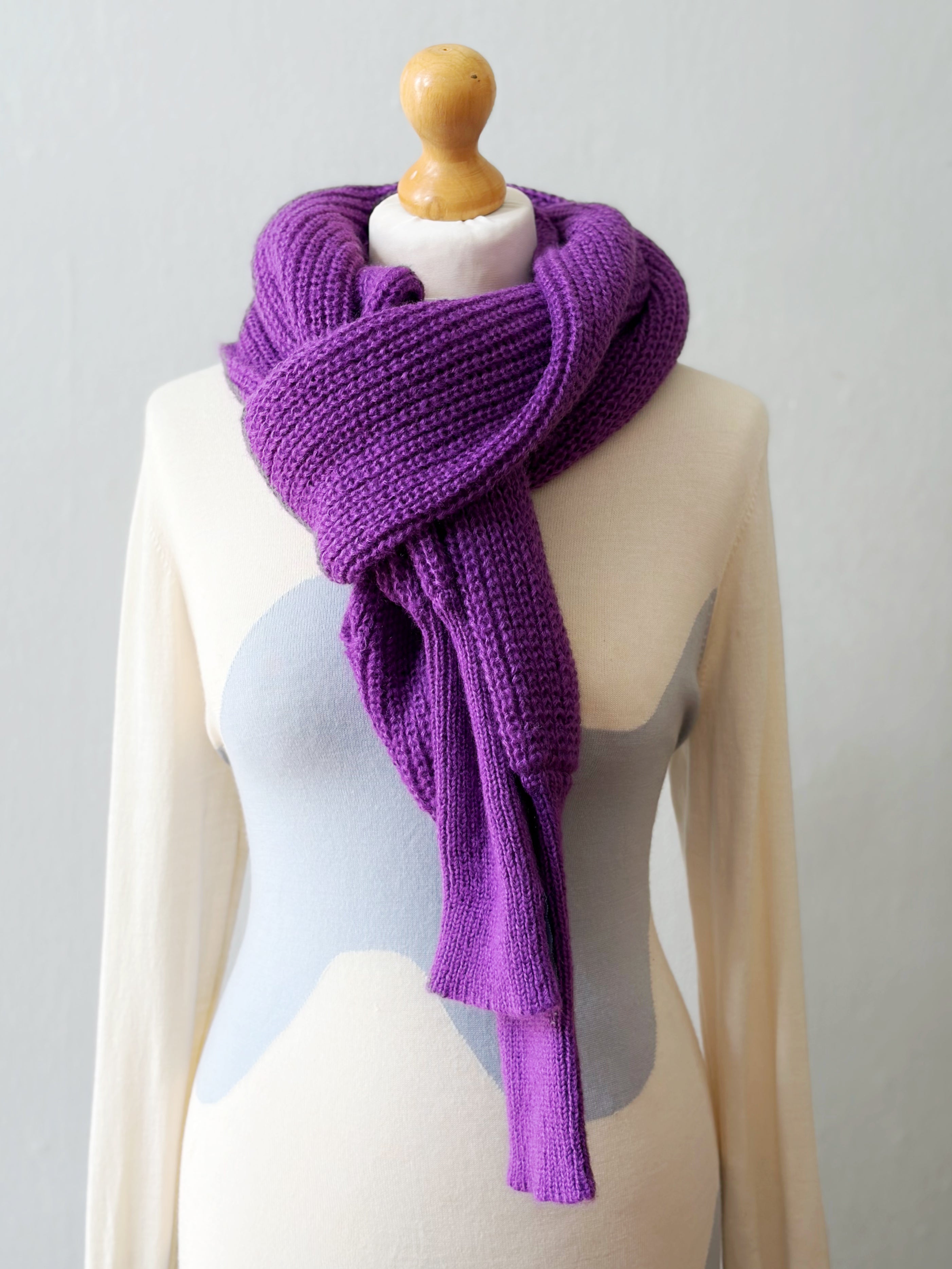 Soft brushed scarf - Purple