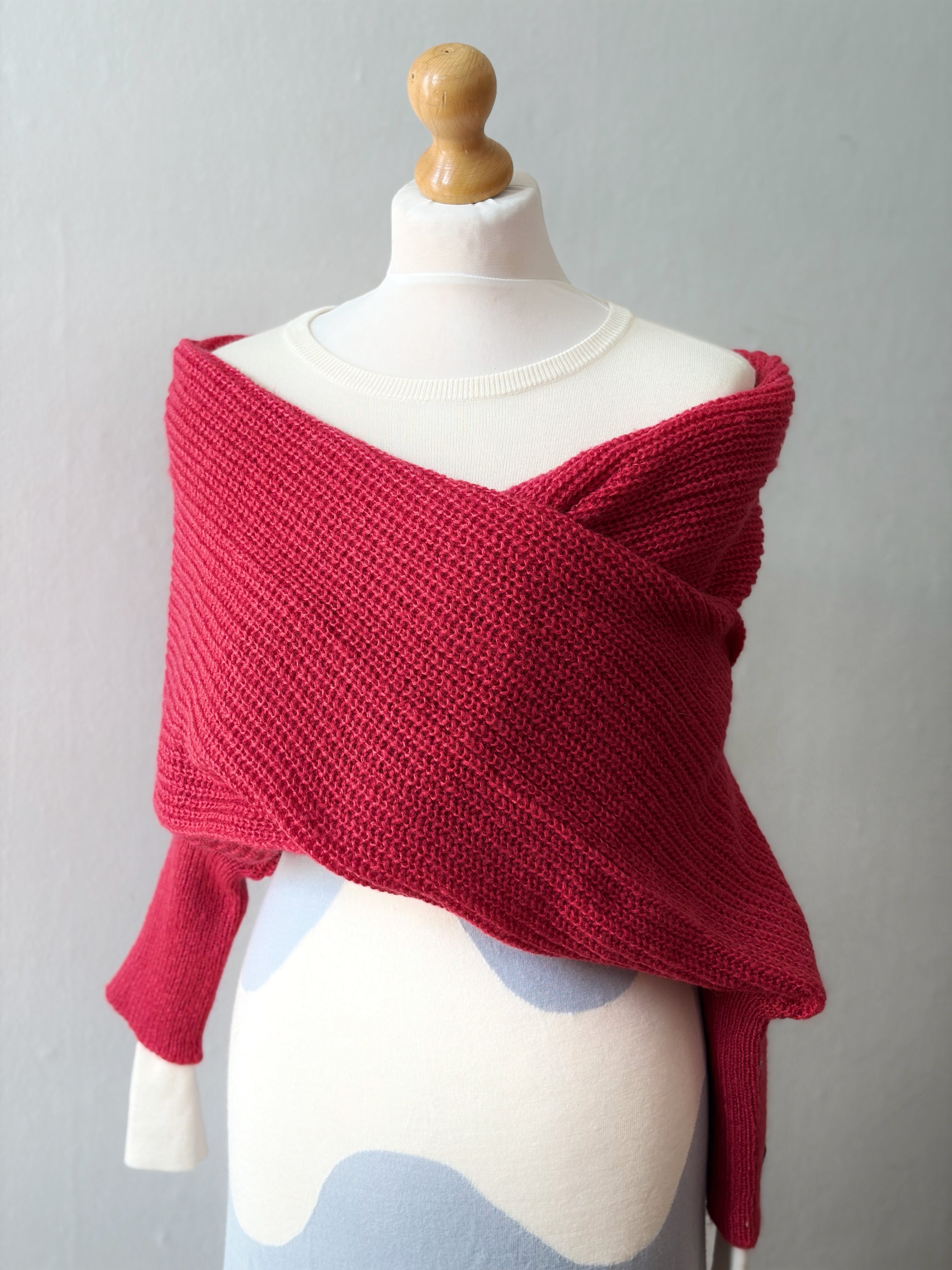Soft brushed scarf - Brick red