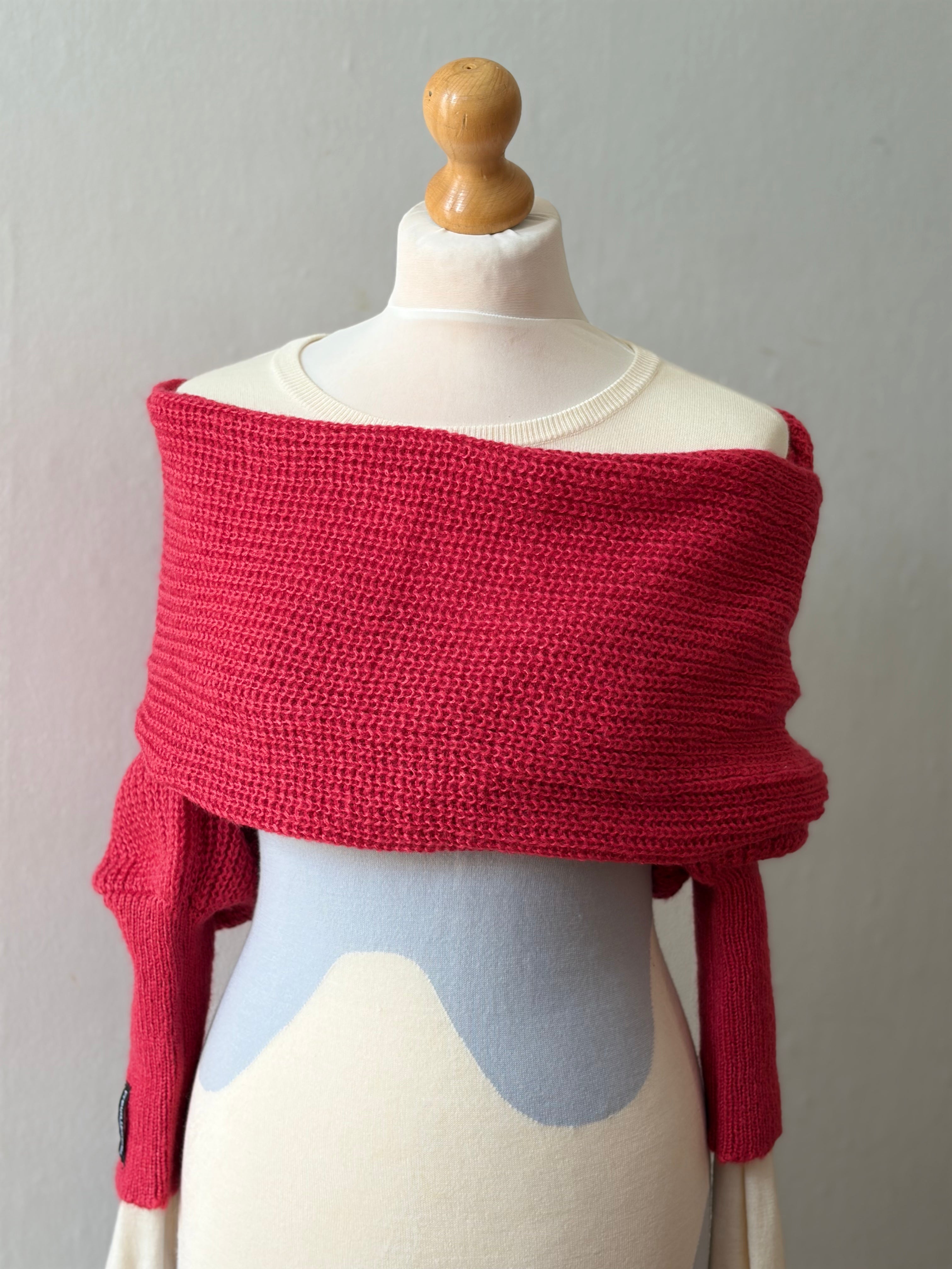 Soft brushed scarf - Brick red
