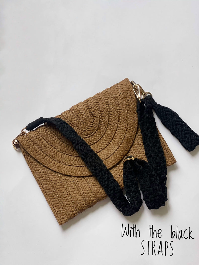Maya dark brown clutch