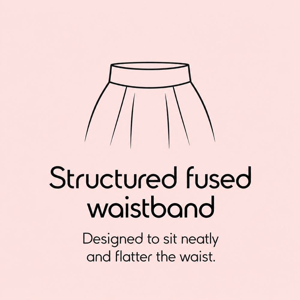 Structured fused waistband