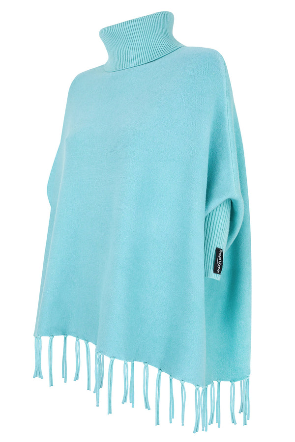 Baby blue poncho