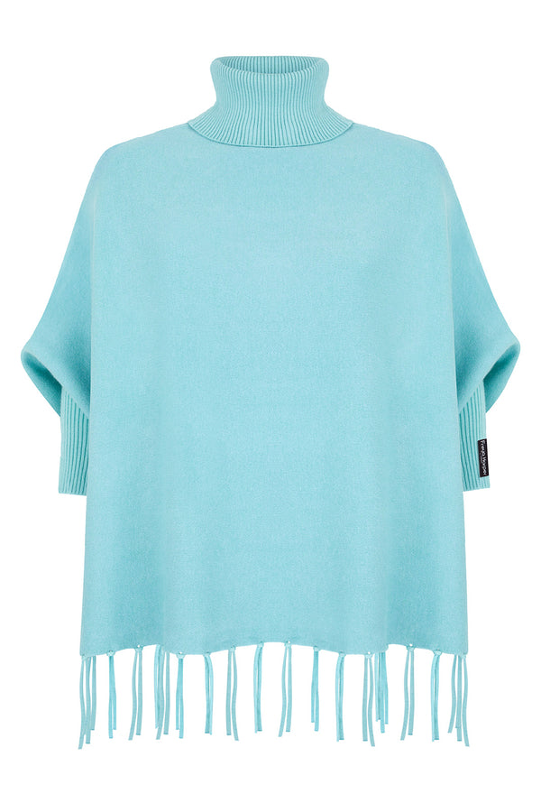 Baby blue poncho