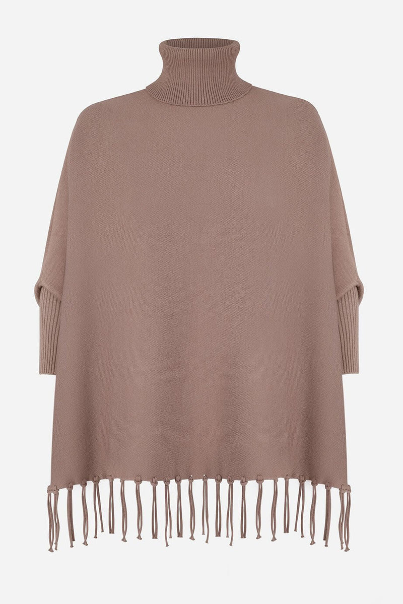 Mocha brown poncho