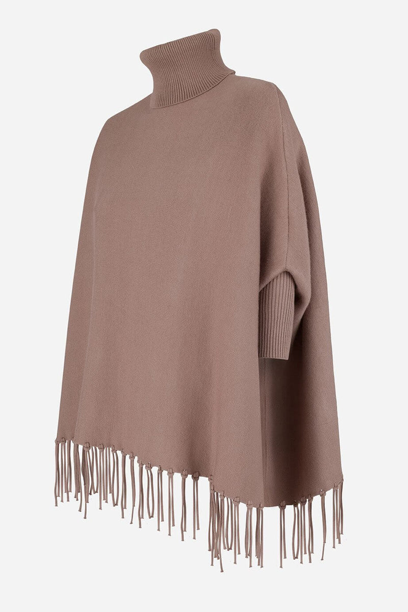 Mocha brown poncho