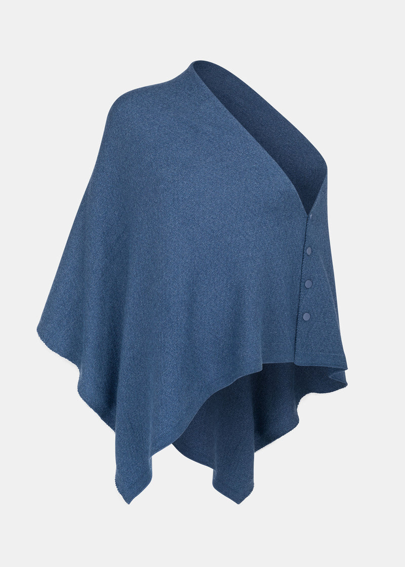 Scarf with buttons - Harper Blue – Freya
