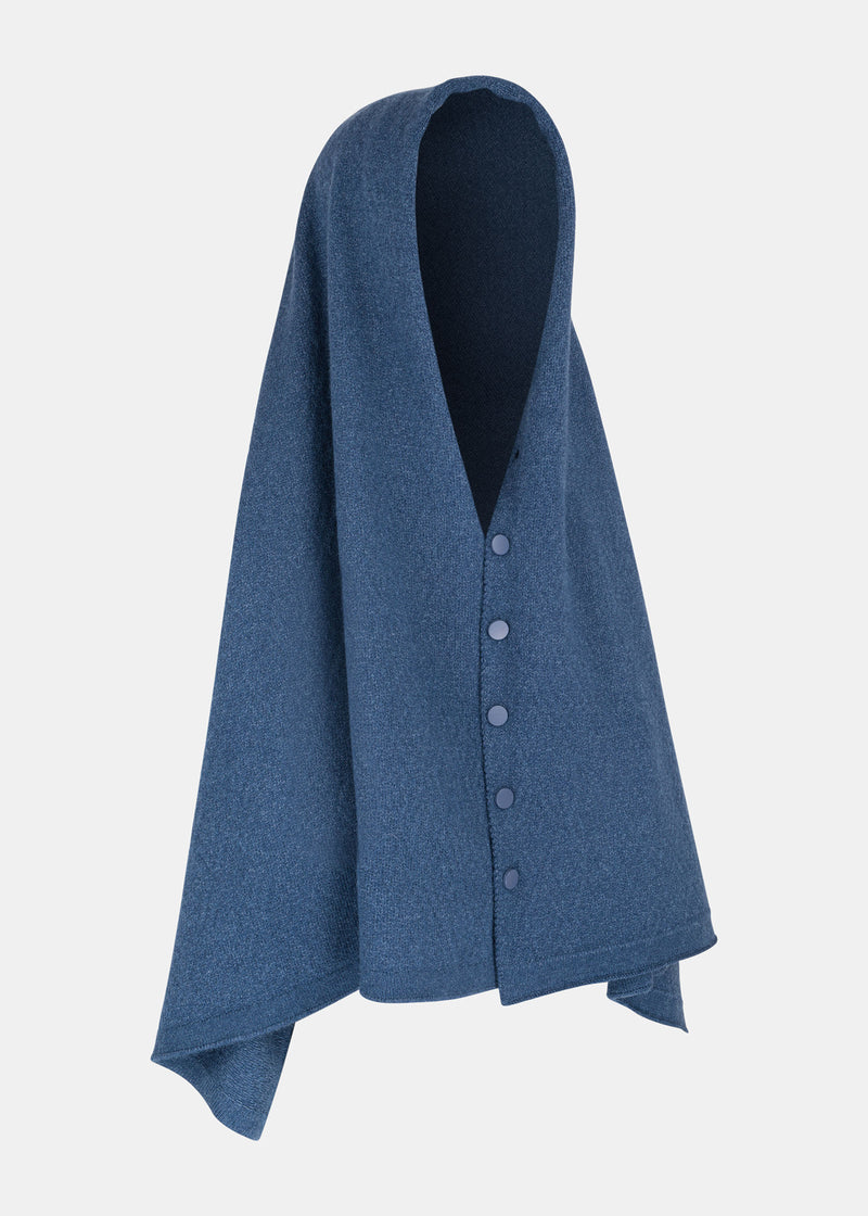 Scarf with buttons - Blue